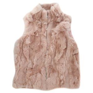 ADRIENNE LANDAU KID'S PINK RABBIT VEST SIZE 4/5